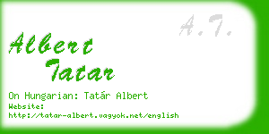 albert tatar business card